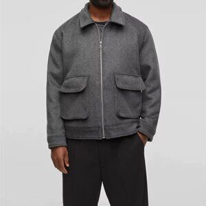 Mode of One Men's Utility Pocket Jacket Heather Onyx Size L